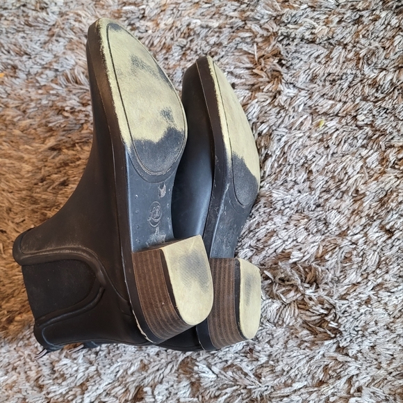 Lucky Brand Baselh2o Black Rubber Ankle Rain Boots 8 - Picture 8 of 10